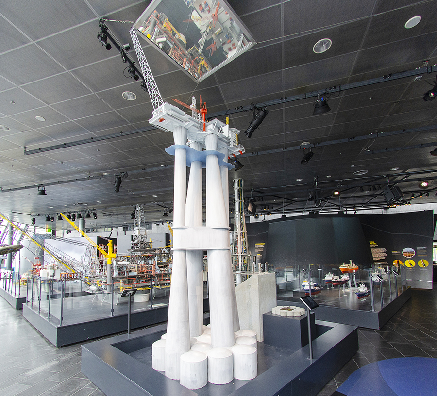 Petroleummuseum Stavanger: door de Noren ontwikkeld boorplatfom